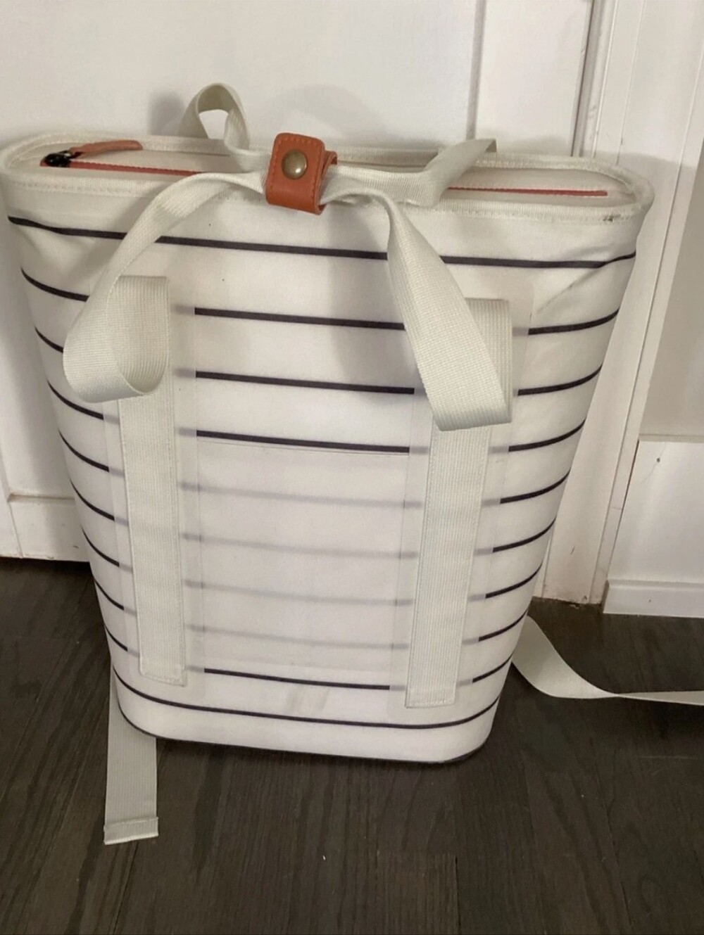 Hearth & Hand With Magnolia Backpack Striped Cooler EUC